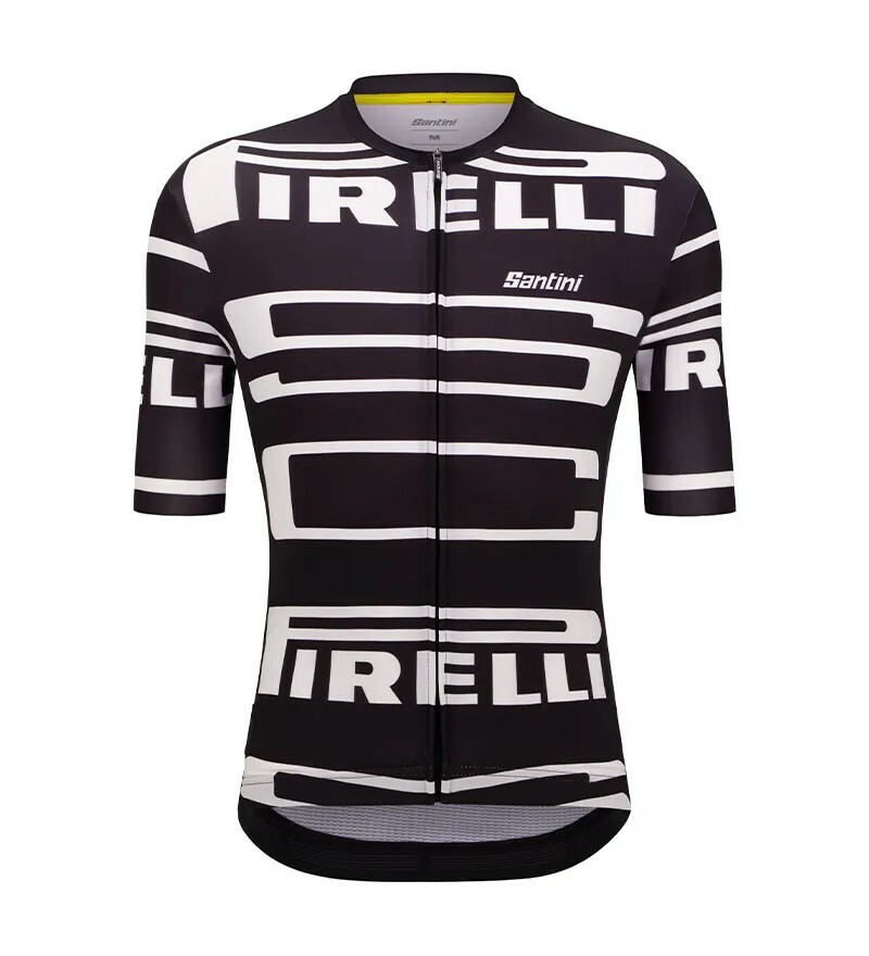 【Santini】PIRELLI 倍耐力運動俱樂部男女共版短袖車衣 -黑
