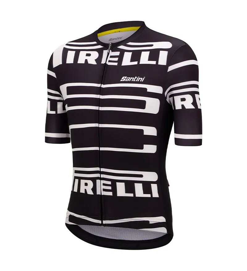 【Santini】PIRELLI 倍耐力運動俱樂部男女共版短袖車衣 -黑