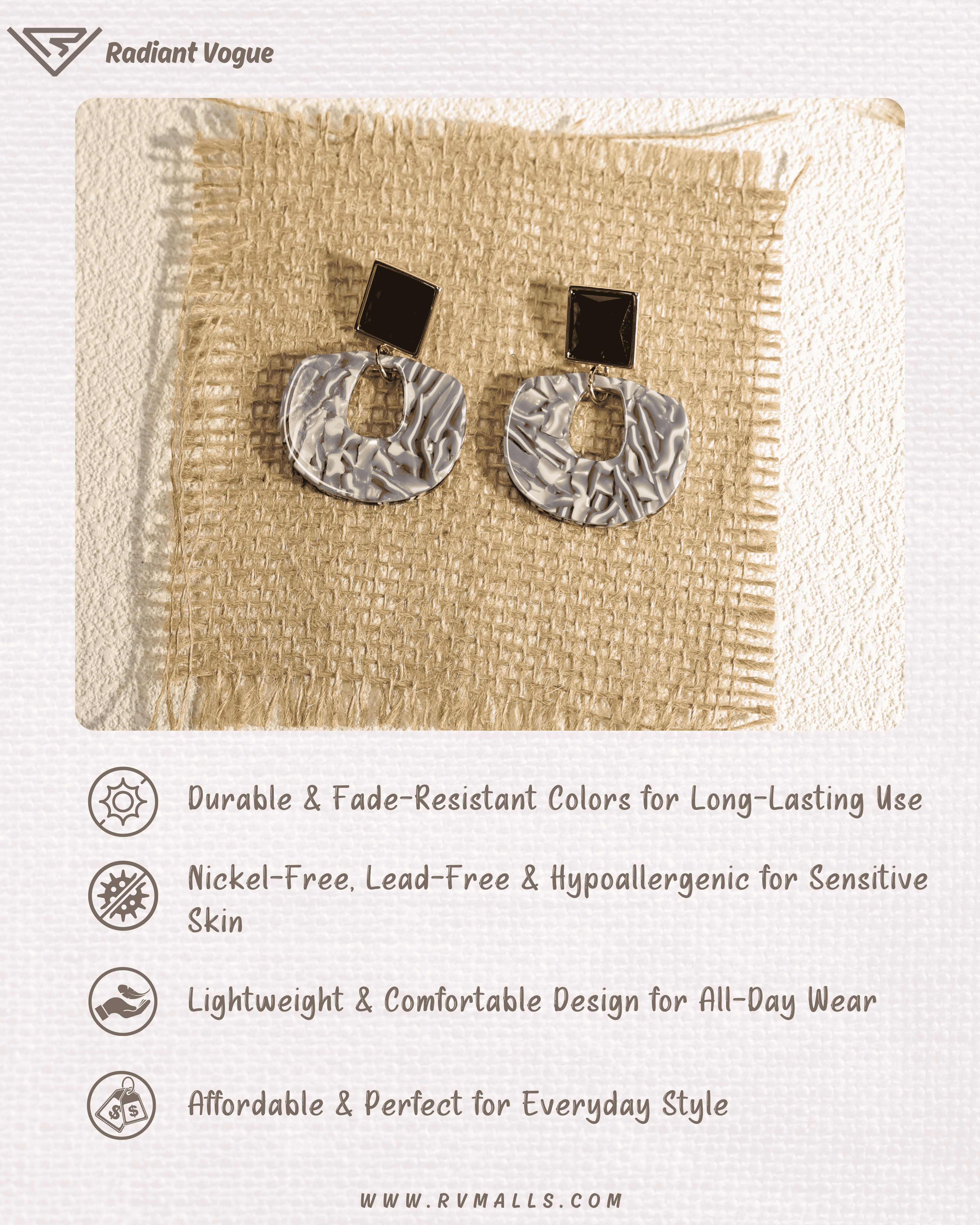 輕便、抗過敏、耐用設計, 適合敏感肌膚的百搭耳飾。