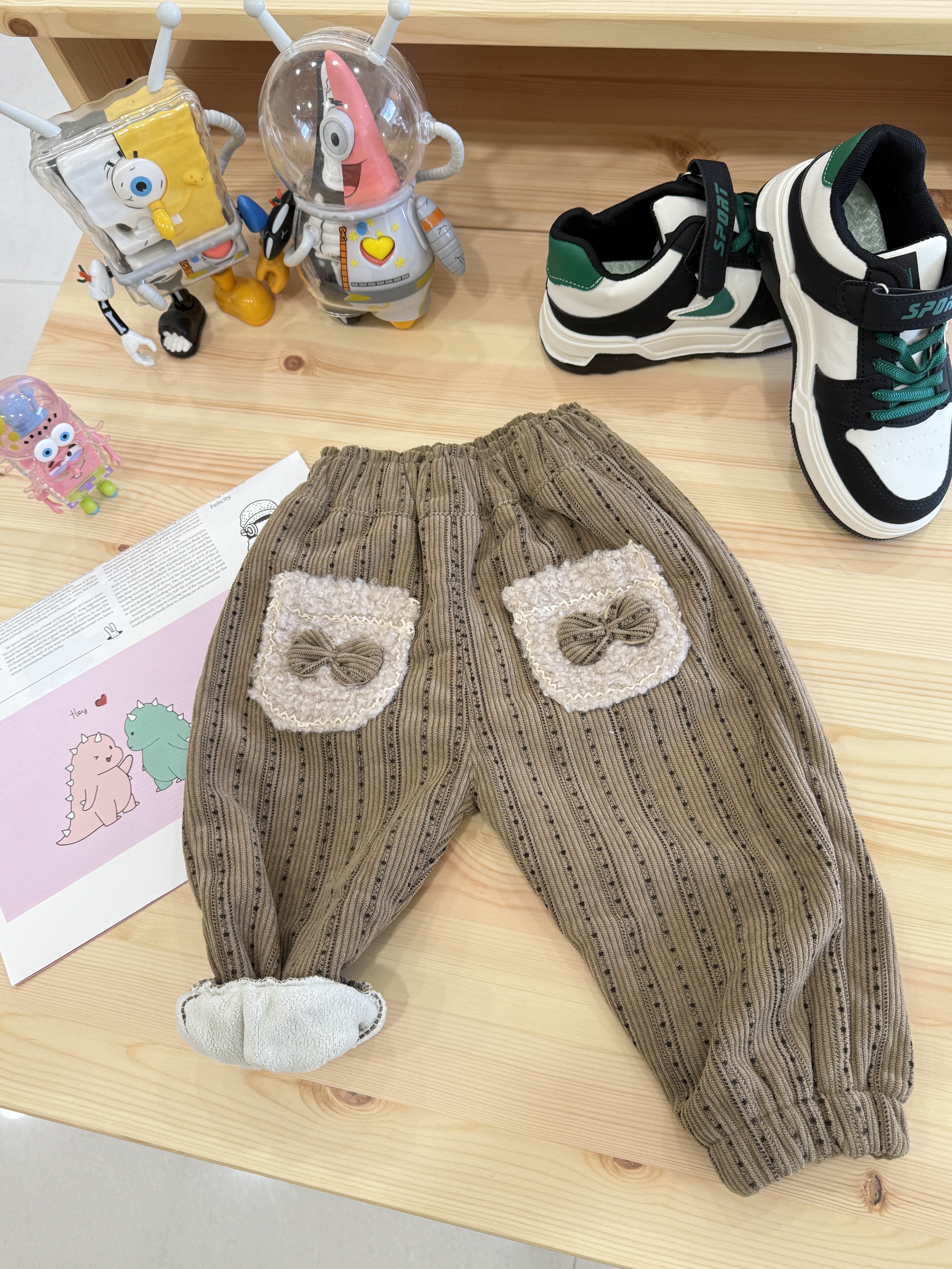 燈芯絨休閒褲  加厚一體絨褲子