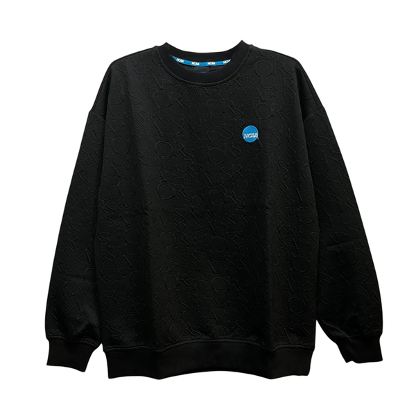 NCAA 大學T 黑 立體 緹花LOGO 長袖 休閒 男 7255100320