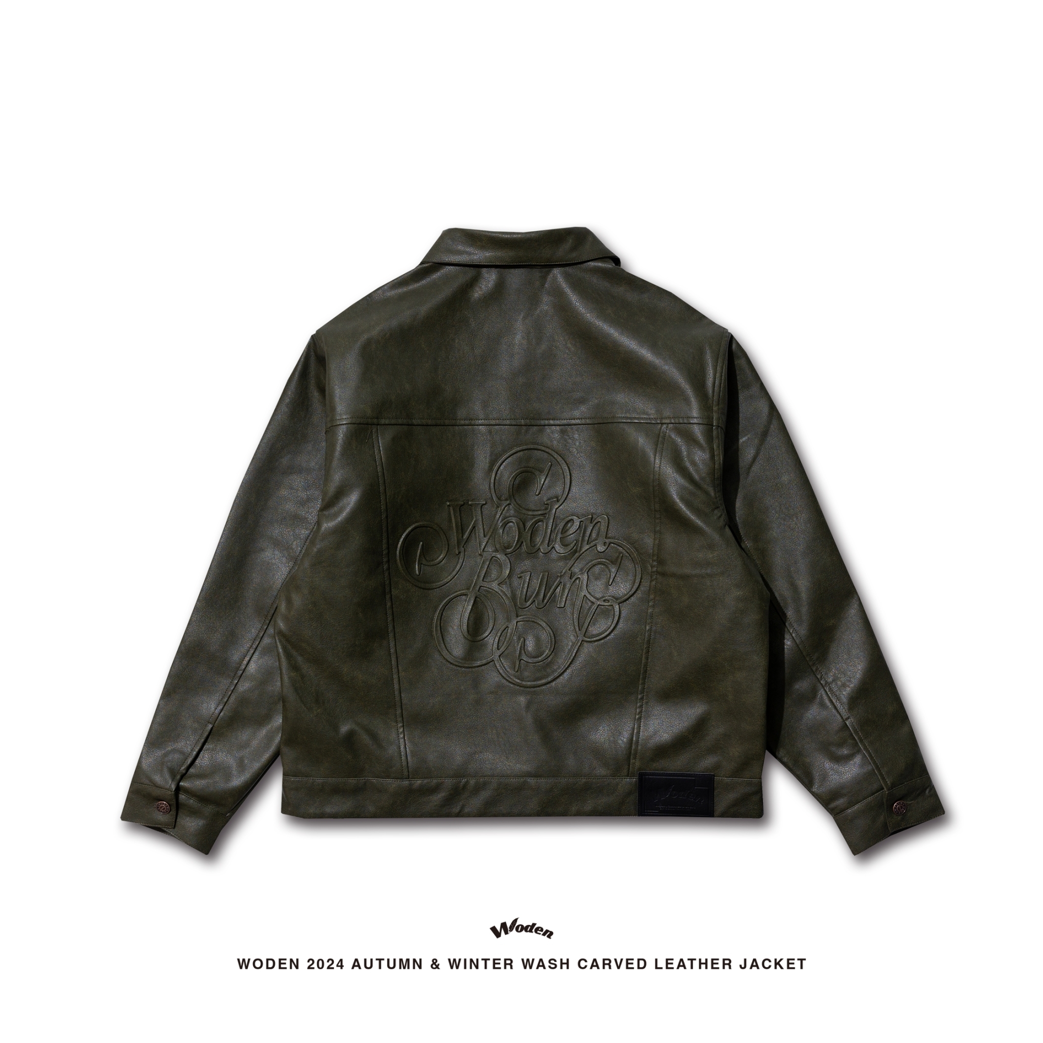 WODEN 2024 Autumn & Winter 056 Wash Carved Leather Jacket