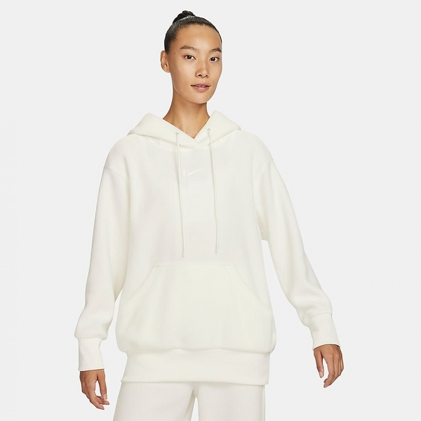 NIKE 帽T NSW 白色 羊羔絨 連帽T 女 DQ6841-133