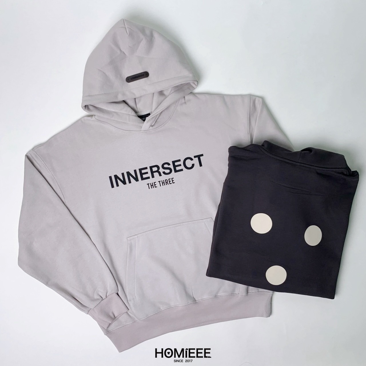 INNERSECT 三生萬物 帽T 帽踢 經典 LOGO 碳灰 煙灰 男女可穿
