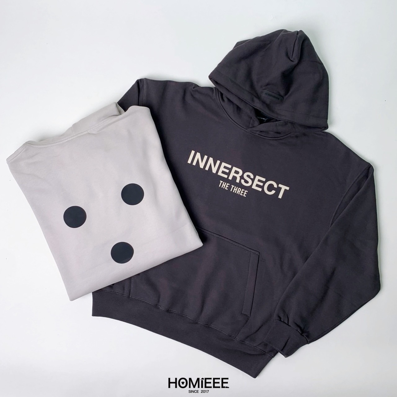 INNERSECT 三生萬物 帽T 帽踢 經典 LOGO 碳灰 煙灰 男女可穿