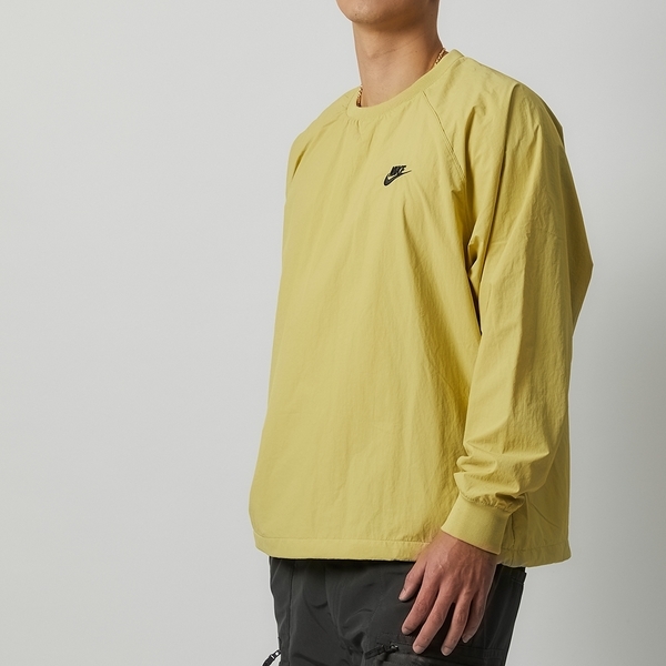 NIKE 大學T NSW 黃 拉鍊口袋 抽繩 衝鋒衣 男 FB8495-720