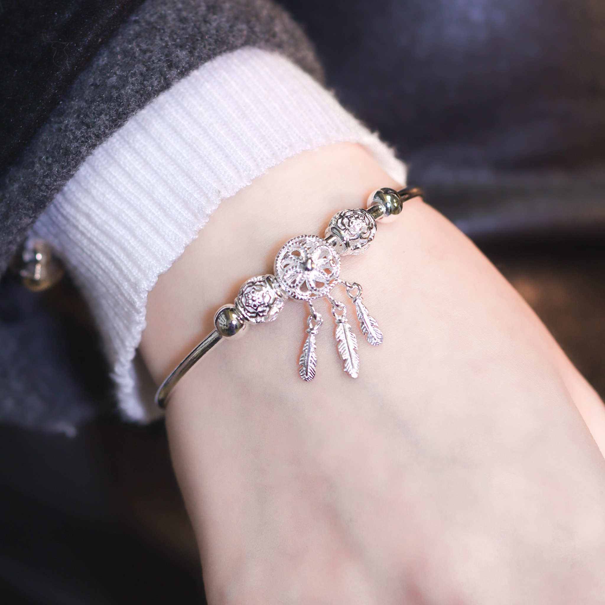 | 999足銀丨小夢盪漾手鐲 | BR1225 |