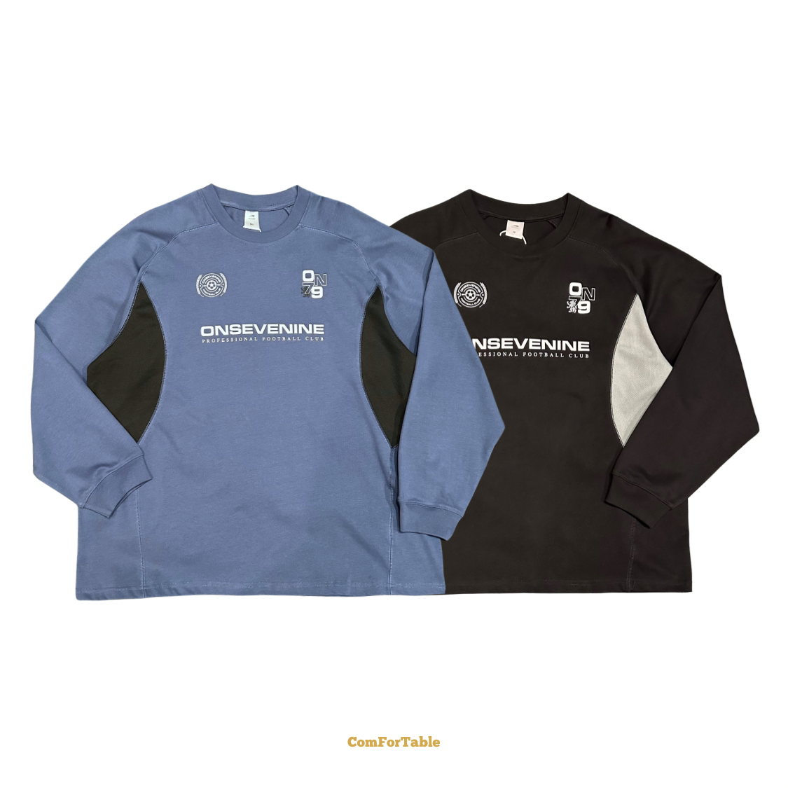 街頭運動風撞色長袖TEE