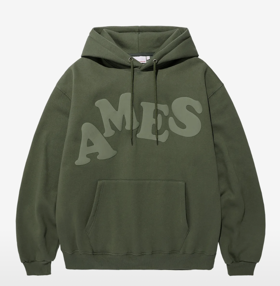 AMES BIG TYPO HOODIE KHAKI