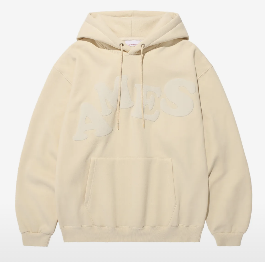 AMES BIG TYPO HOODIE BEIGE