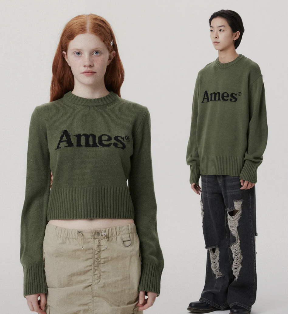 AMES BASIC PULLOVER KNIT KHAKI