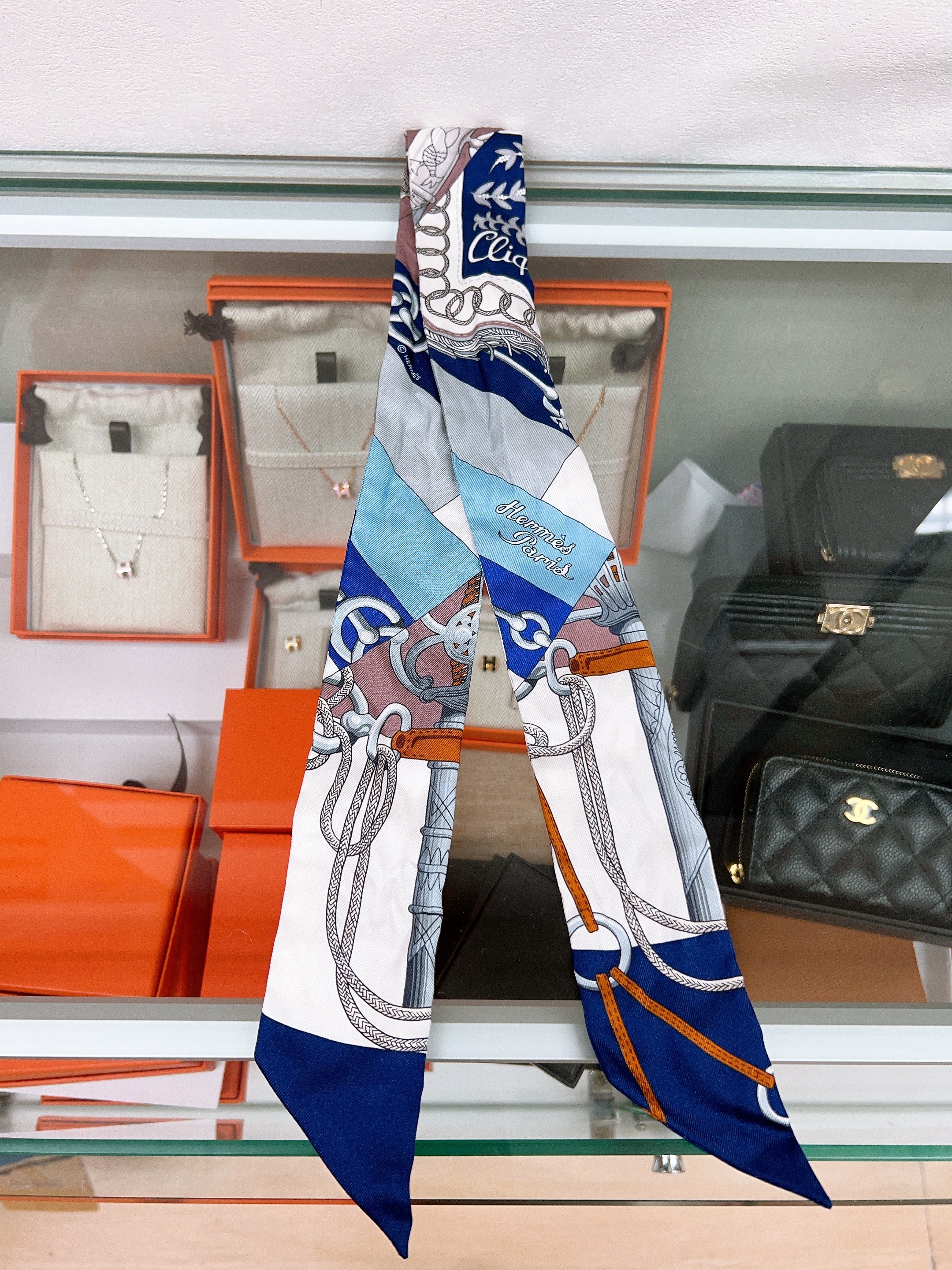 Hermes twilly (cliquetis navy)