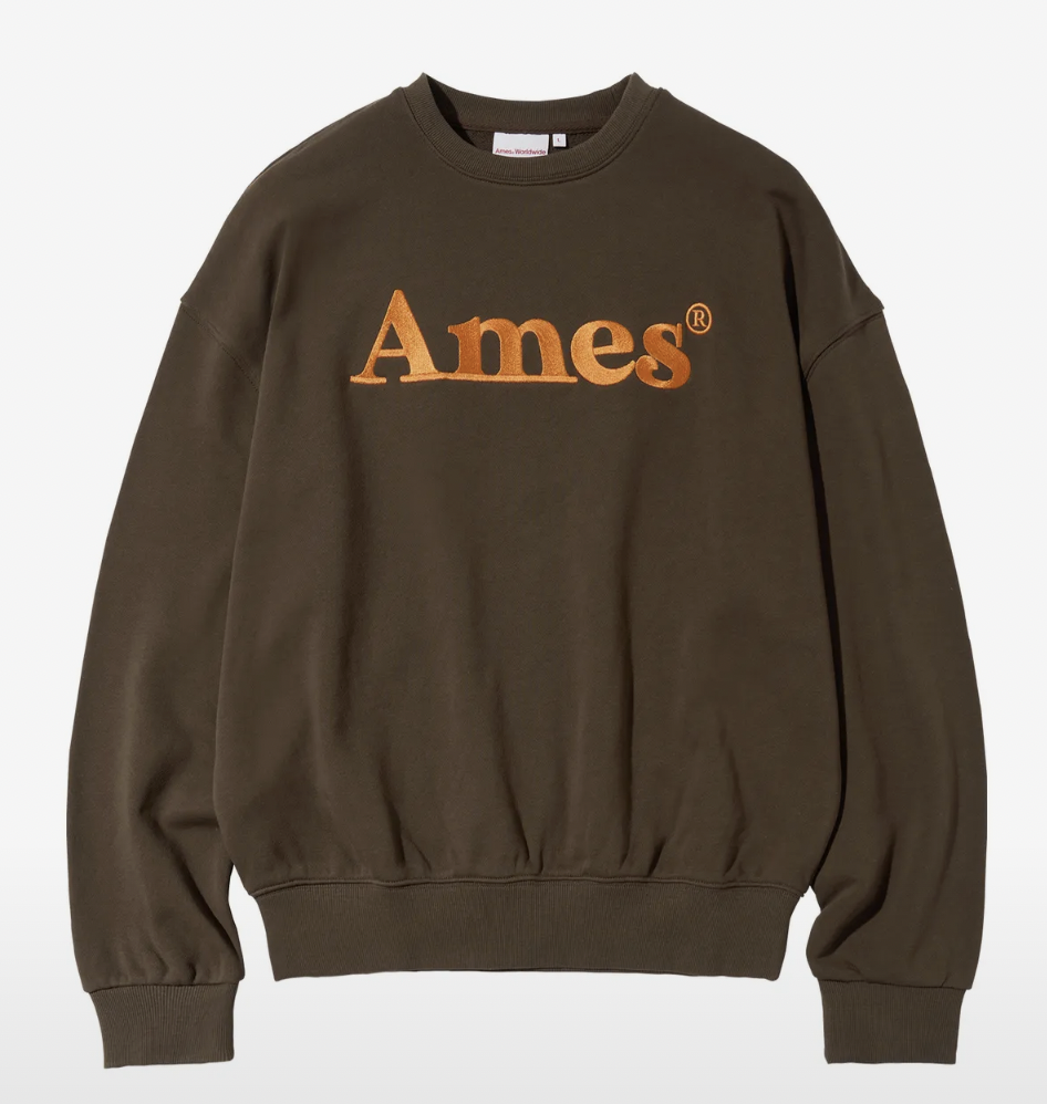 AMES BASIC LOGO SWEATSHIRT BROWN