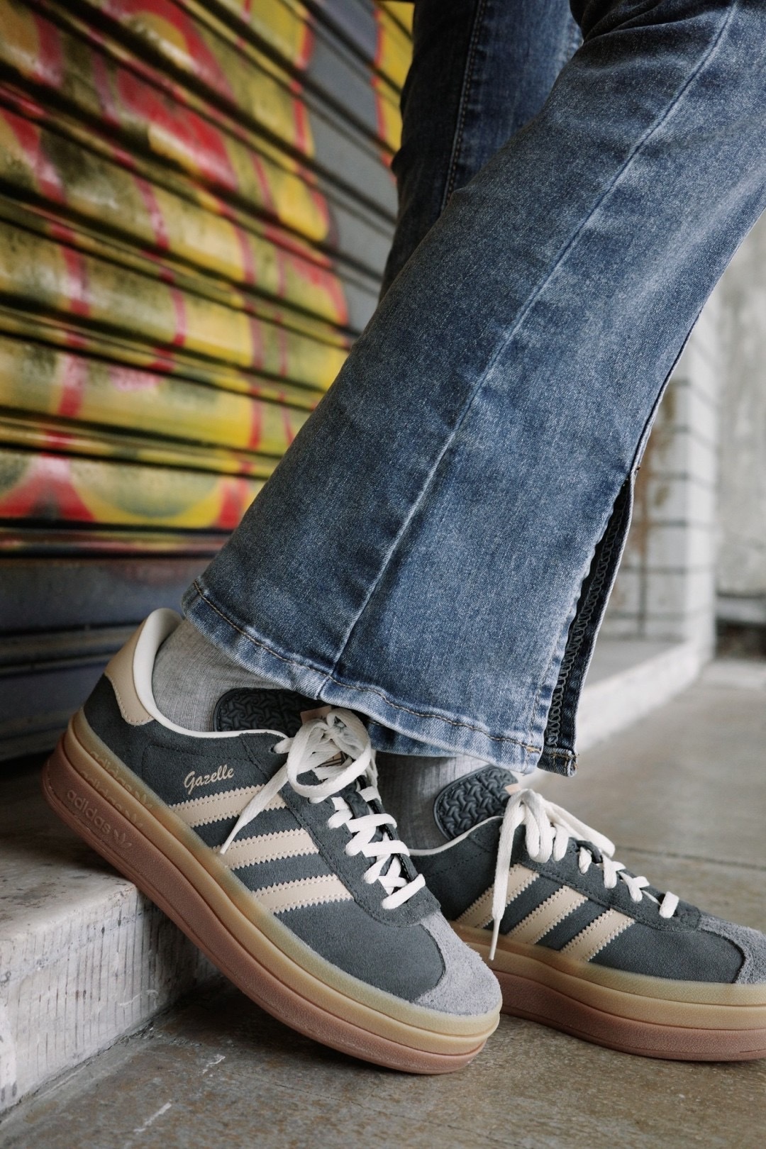 adidas gazelle bold 厚底 灰色 焦糖 休閒鞋 增高 女鞋 IE0428