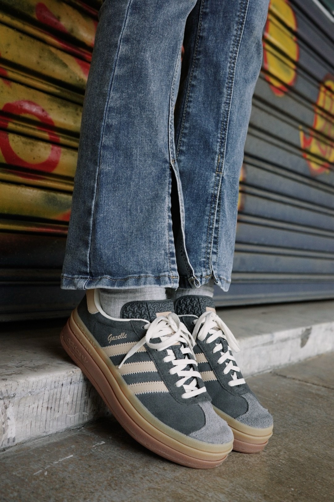 adidas gazelle bold 厚底 灰色 焦糖 休閒鞋 增高 女鞋 IE0428