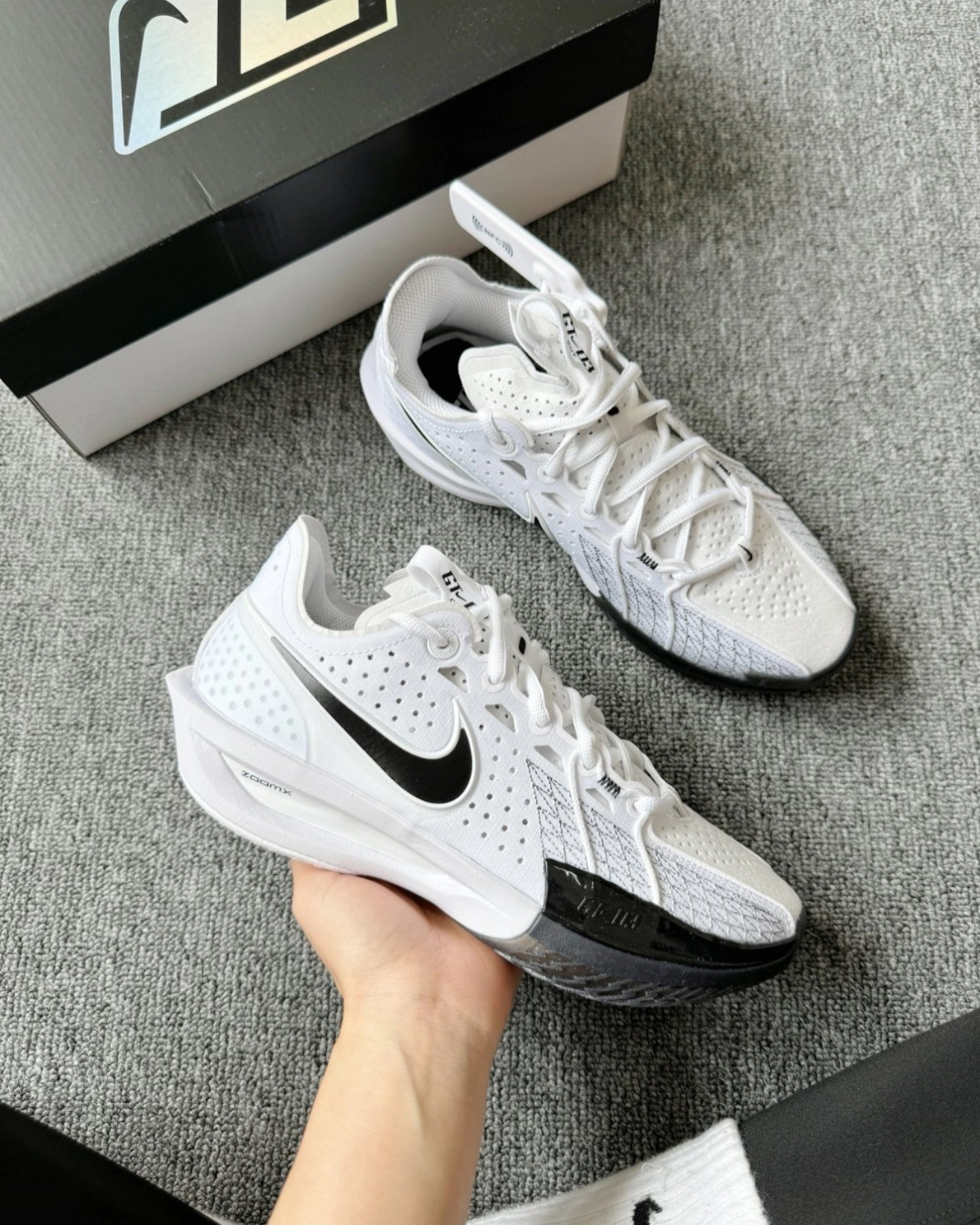 NIKE ZOOM GT Cut 3 WHITE BLACK 白黑 dv2918-102