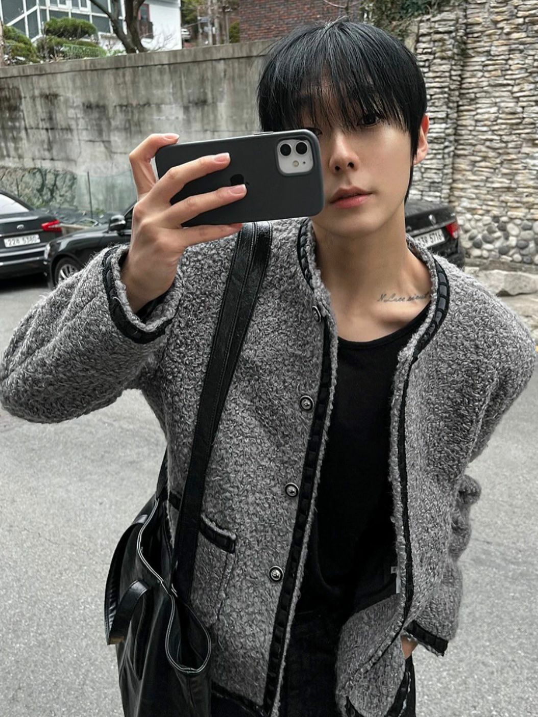 圓領毛毛粒開胸外套 TAC-0094JK