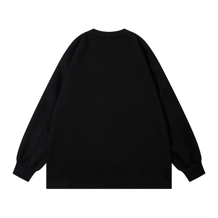 扭曲粉色兔插畫長袖TEE