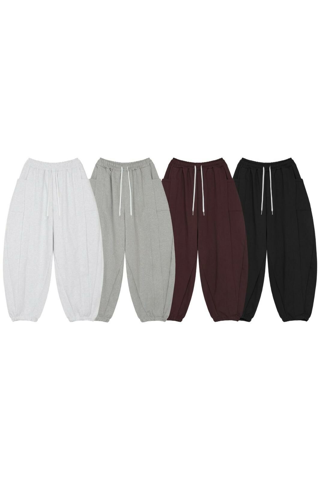 淨色束腳鬆身運動褲(抓毛底) VENTIQUE-033P