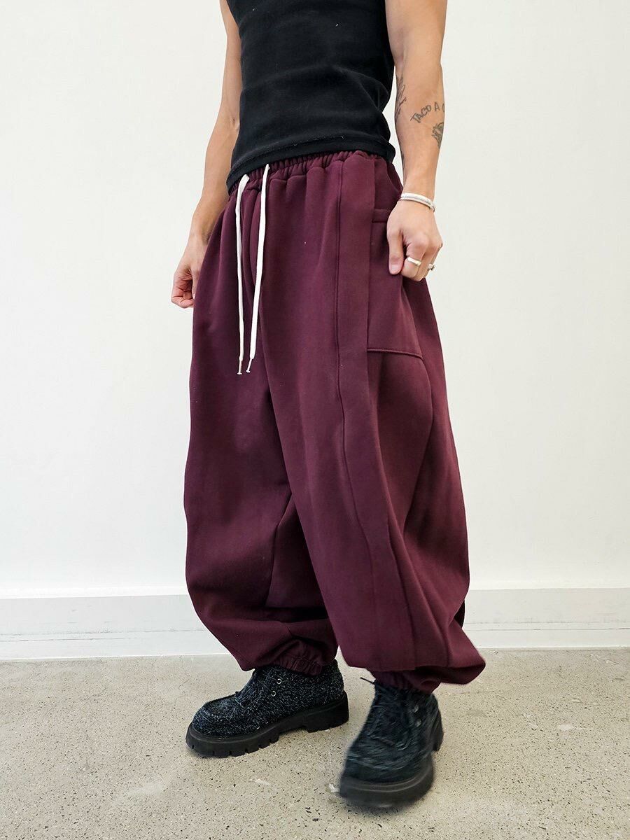 淨色束腳鬆身運動褲(抓毛底) VENTIQUE-033P