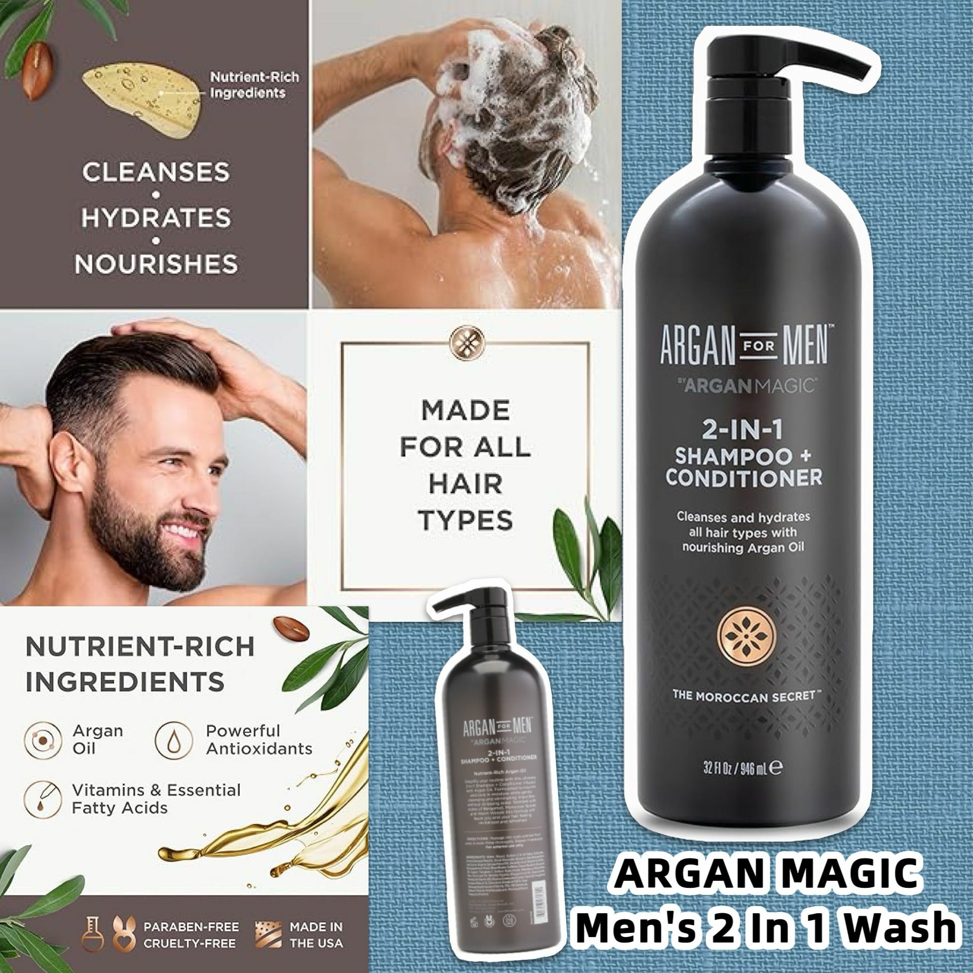 【預購】ARGAN MAGIC G010325 洗髮護髮2合1 946ML
