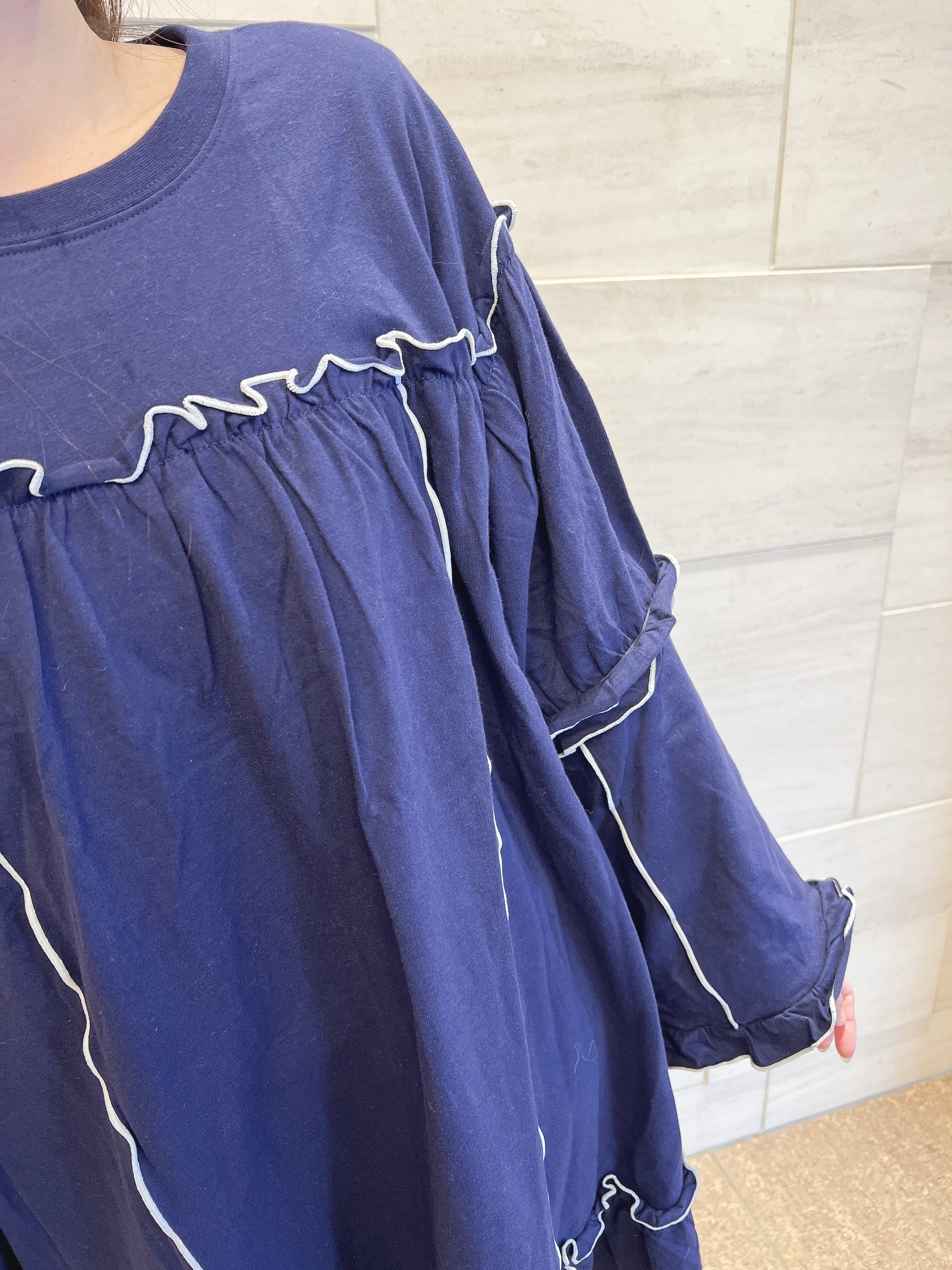 FY 喇叭袖荷葉邊OP