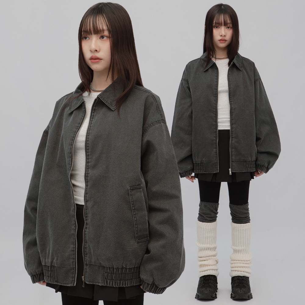 輕薄翻領做舊防風外套