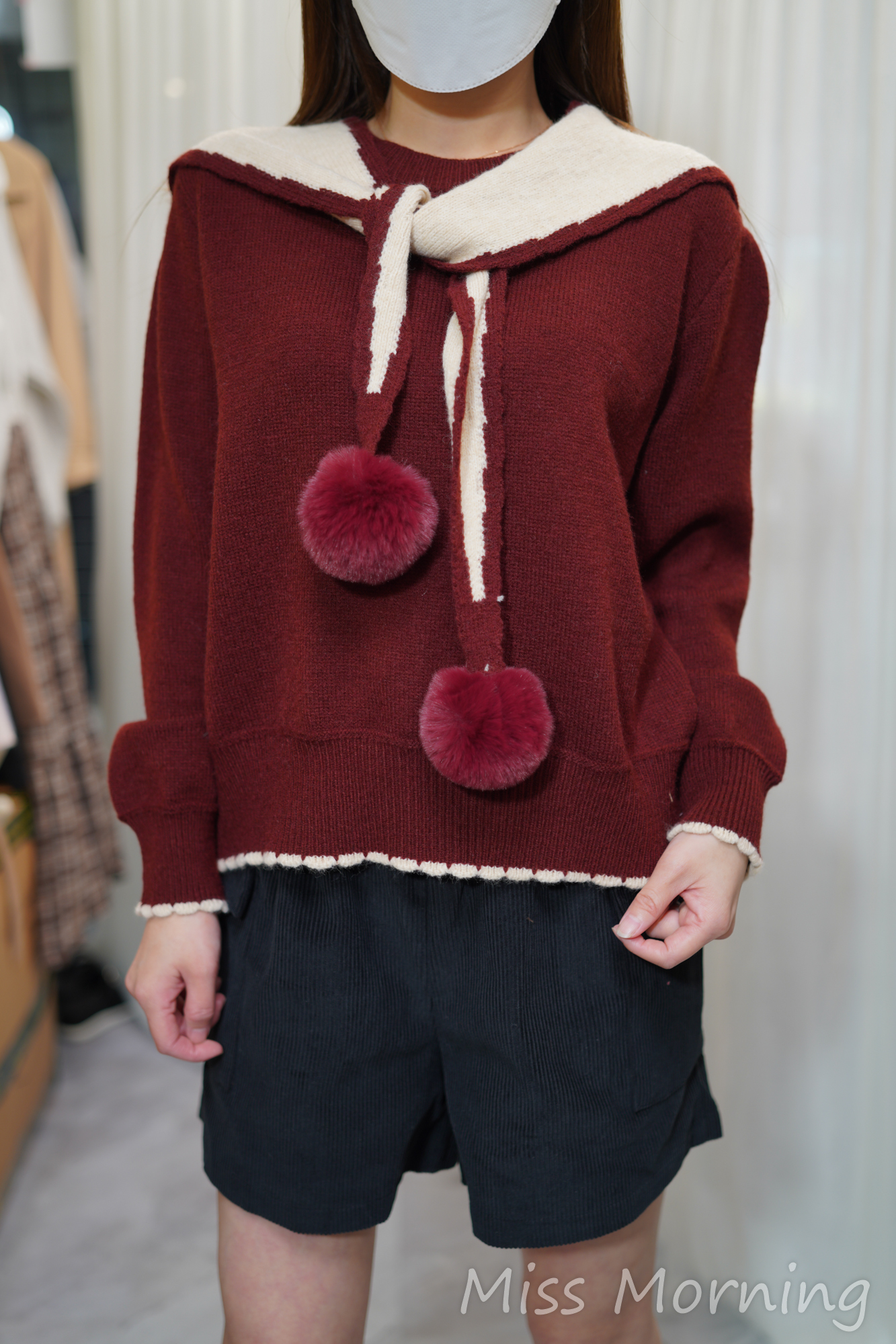 水手肩款上衣(14390)