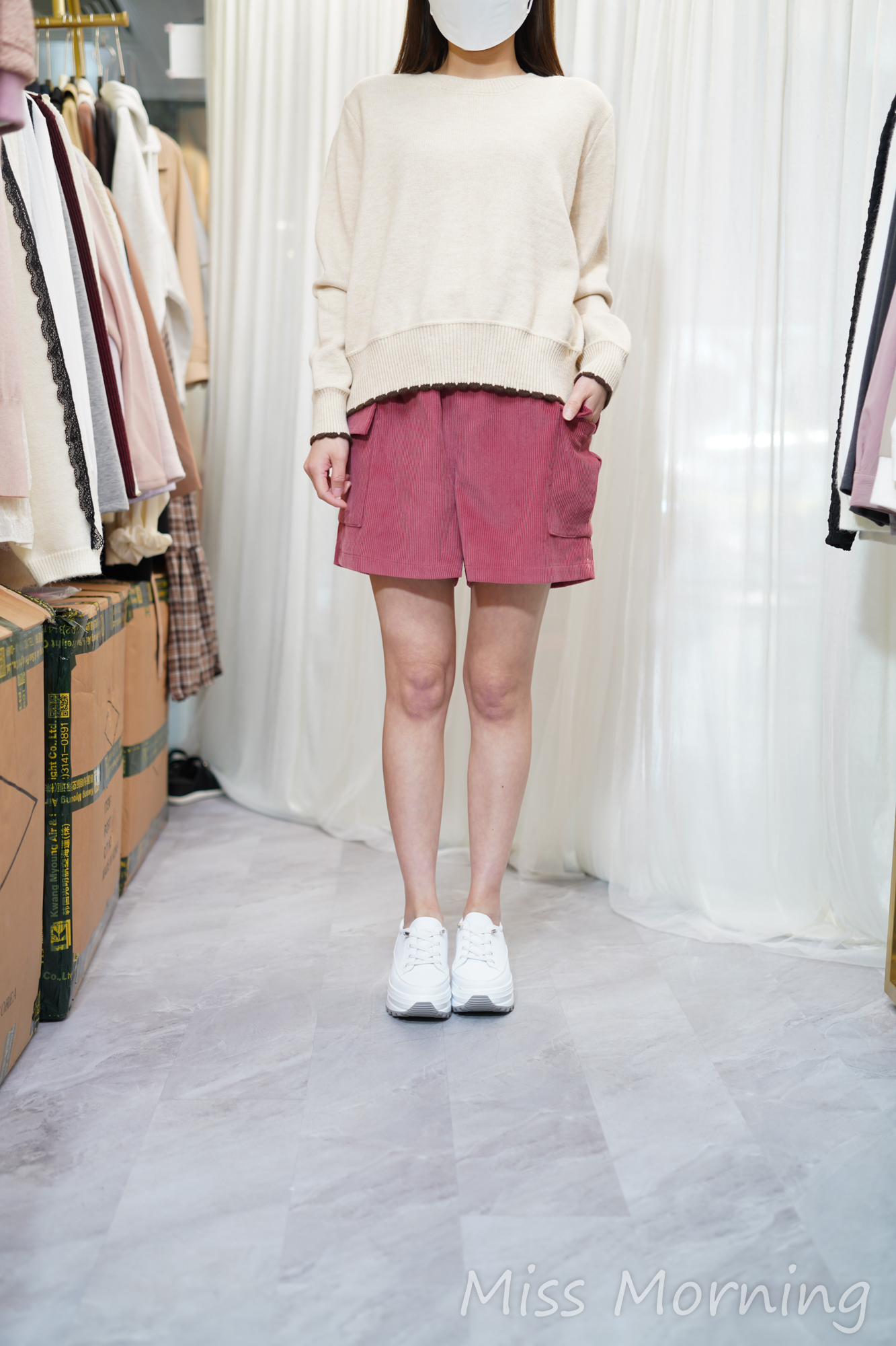 水手肩款上衣(14390)