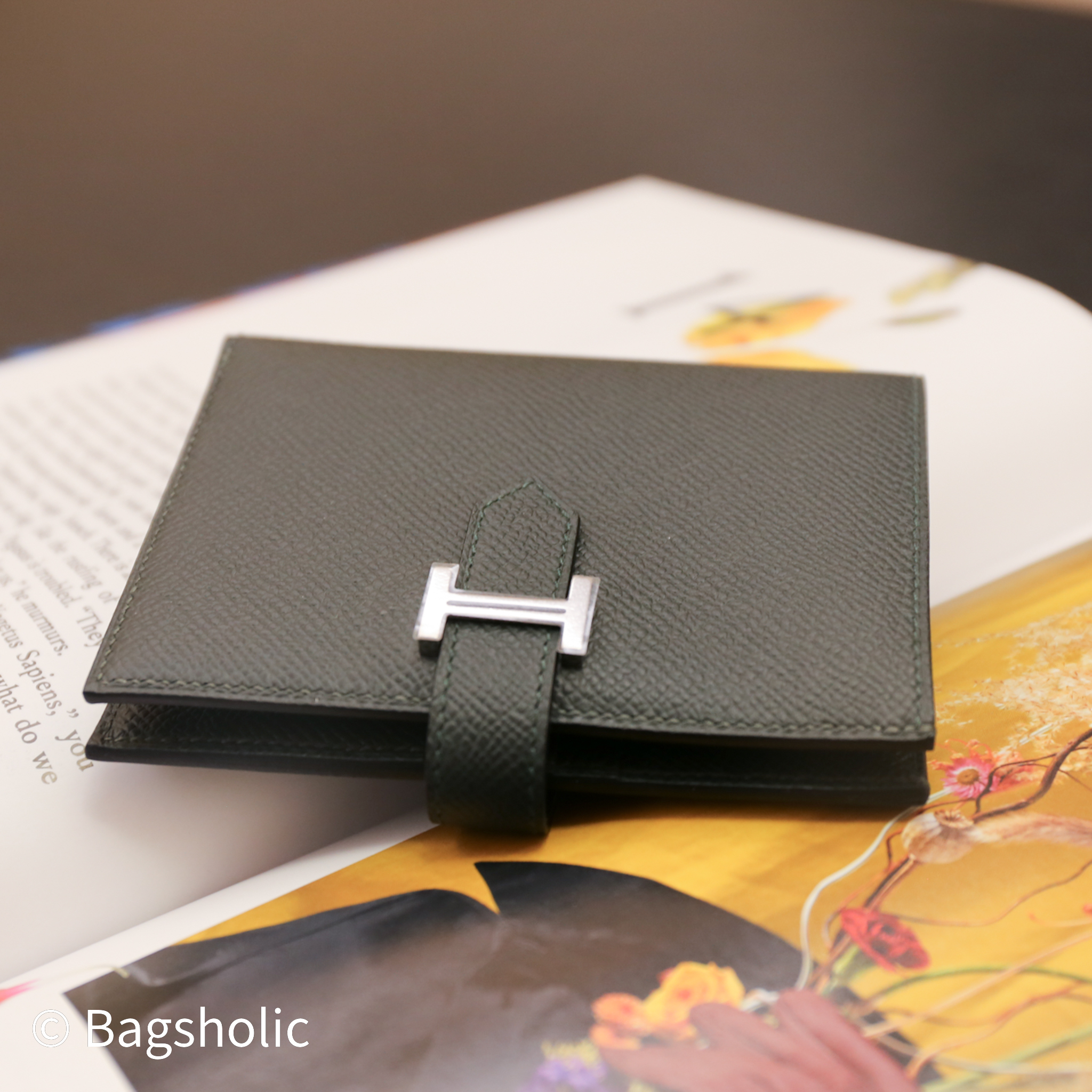 Hermès BEARN Wallet (Vert Fonce)