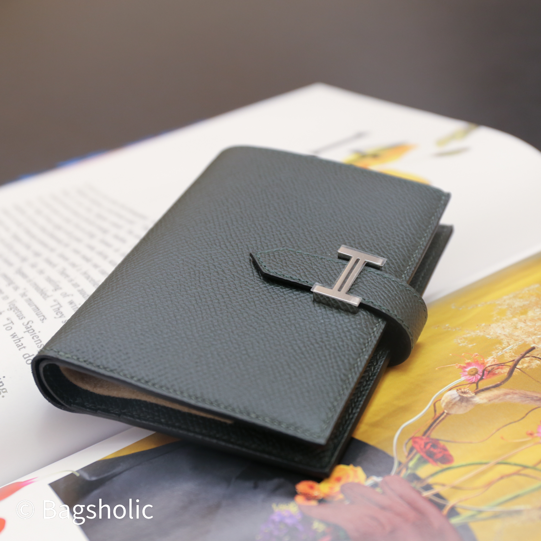 Hermès BEARN Wallet (Vert Fonce)