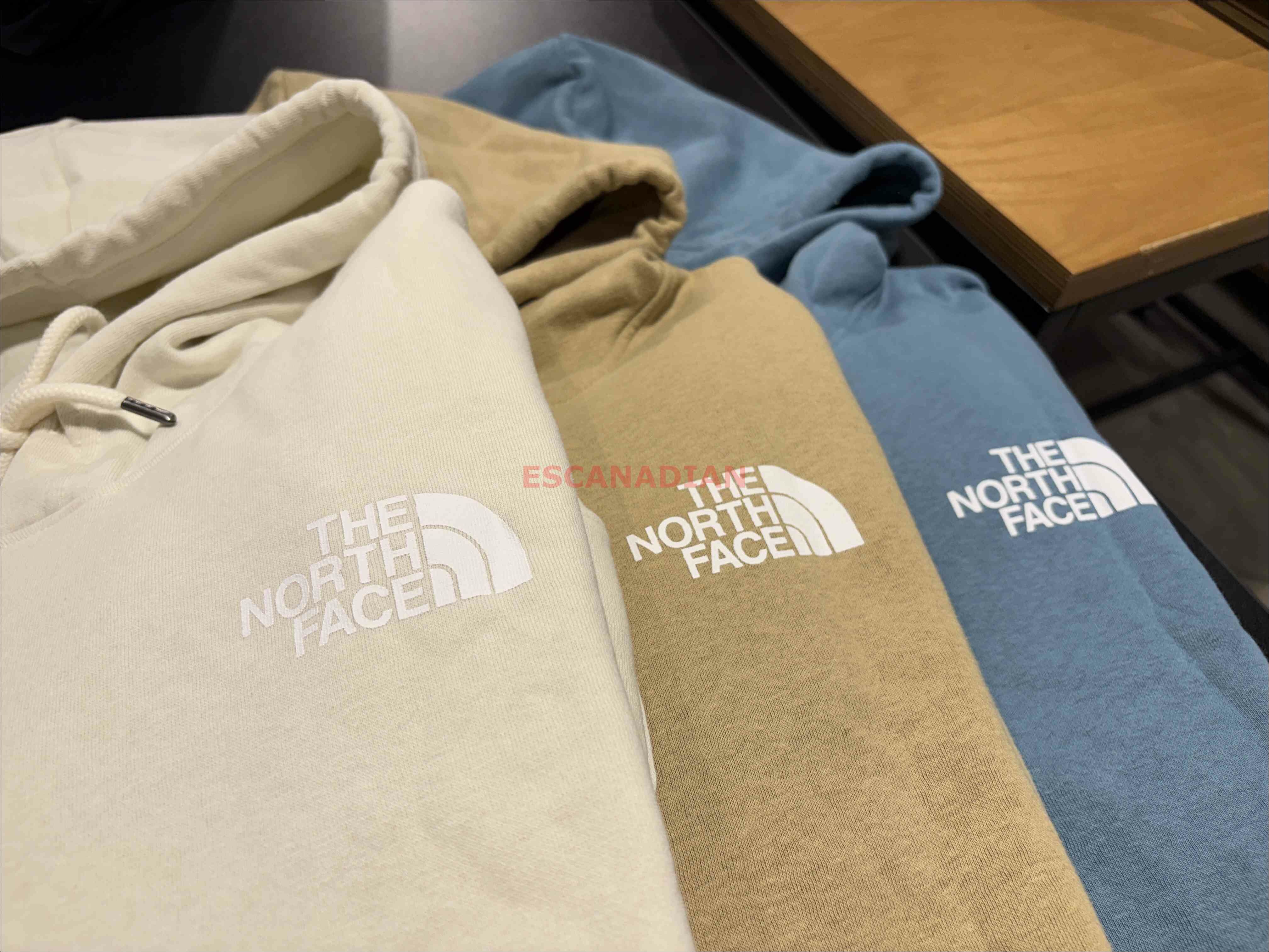 THE NORTH FACE 男大人 經典正反LOGO 刷毛 帽TEE (前小後大) (3色)