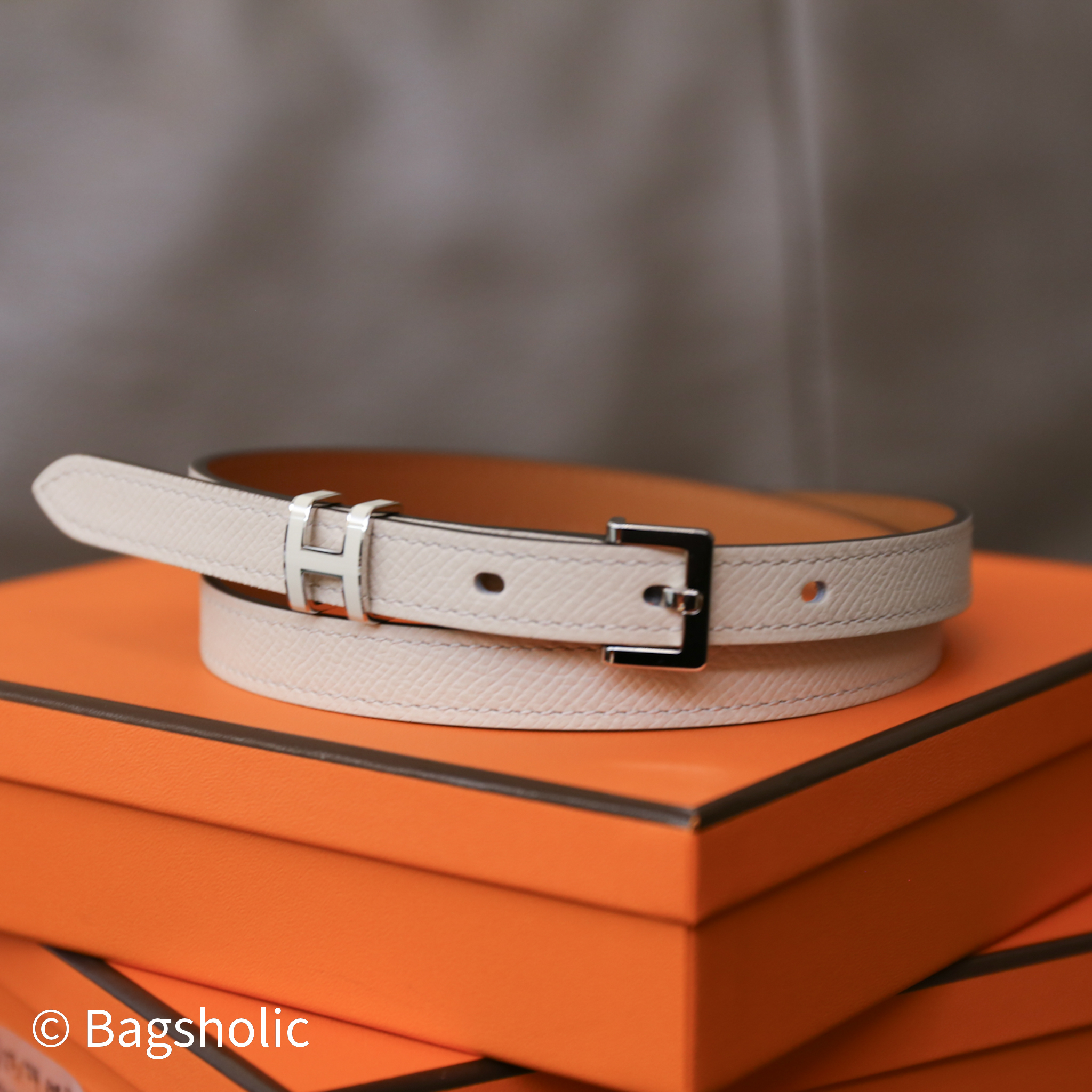 Hermès Pop H Belt (Craie PHW)