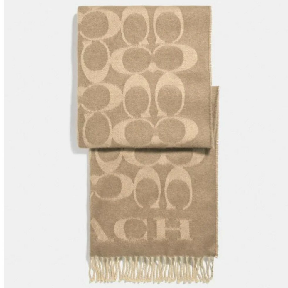 Coach Signature Oversized Muffler 97% wool 3% cashmere