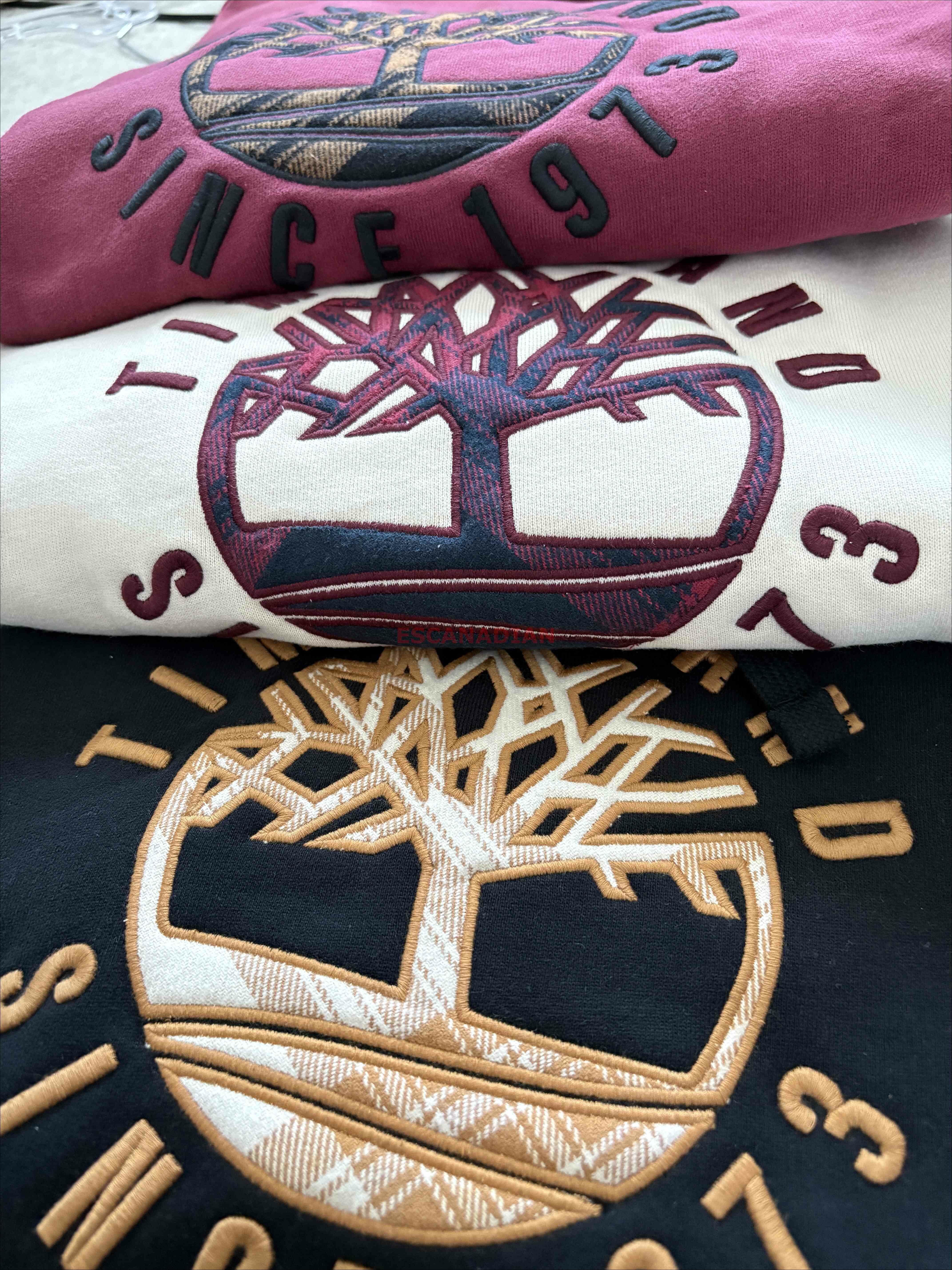 Timberland 大人  Heritage 刺繡格紋大樹 刷毛 帽TEE (3色)