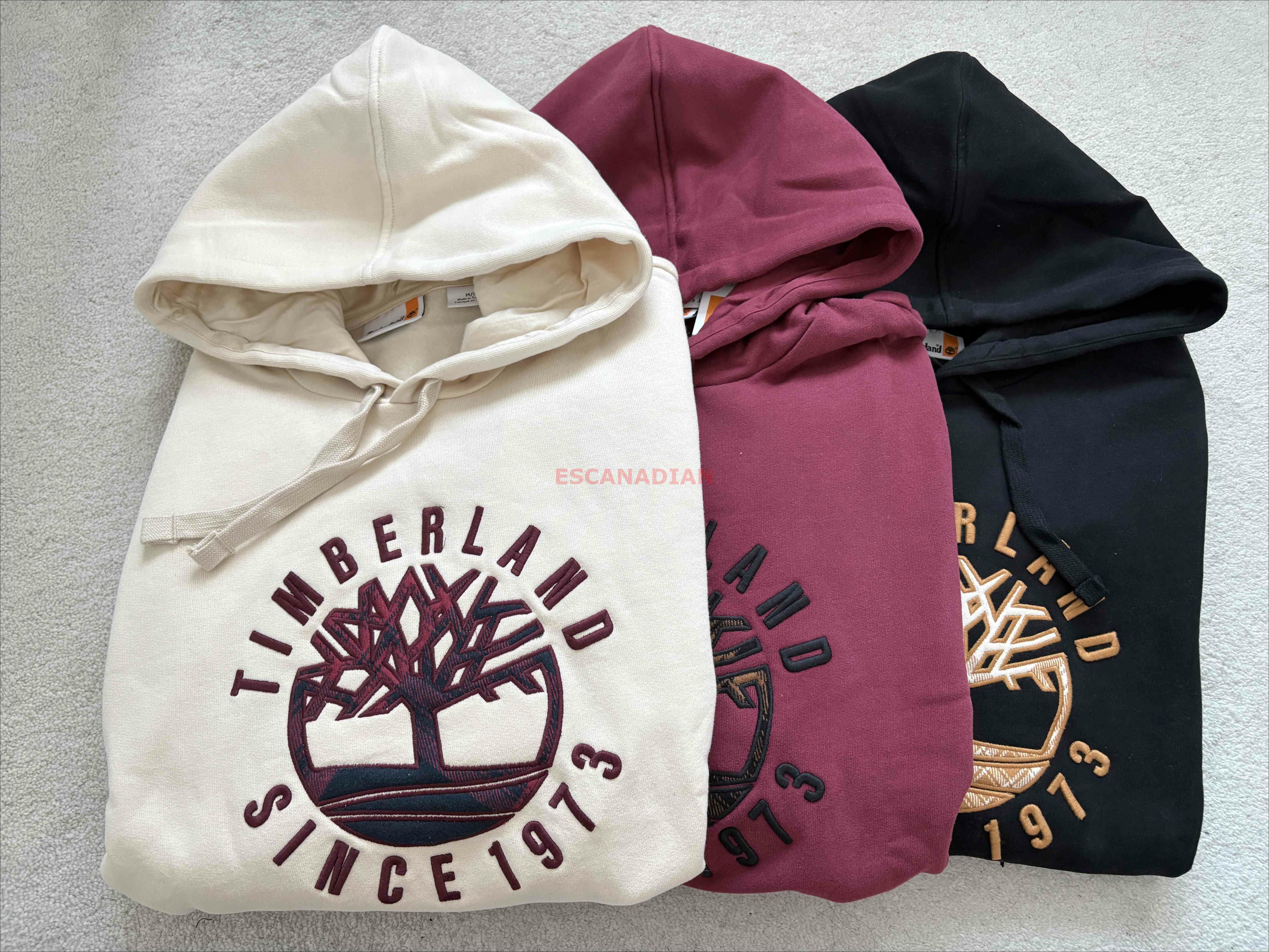 Timberland 大人  Heritage 刺繡格紋大樹 刷毛 帽TEE (3色)