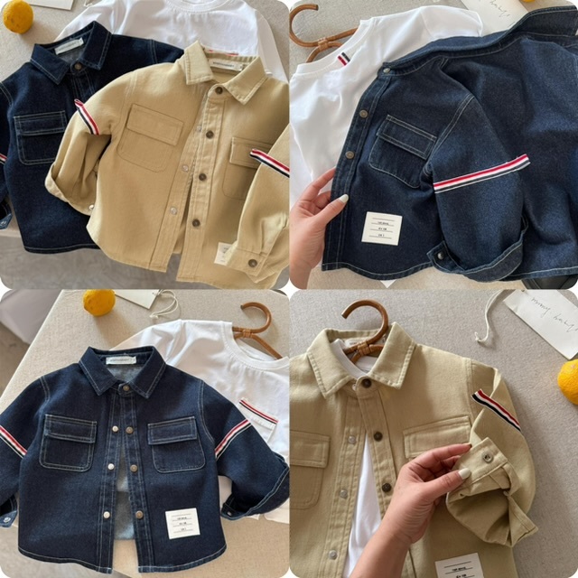 兒童型格反領牛仔䄛 -2500011