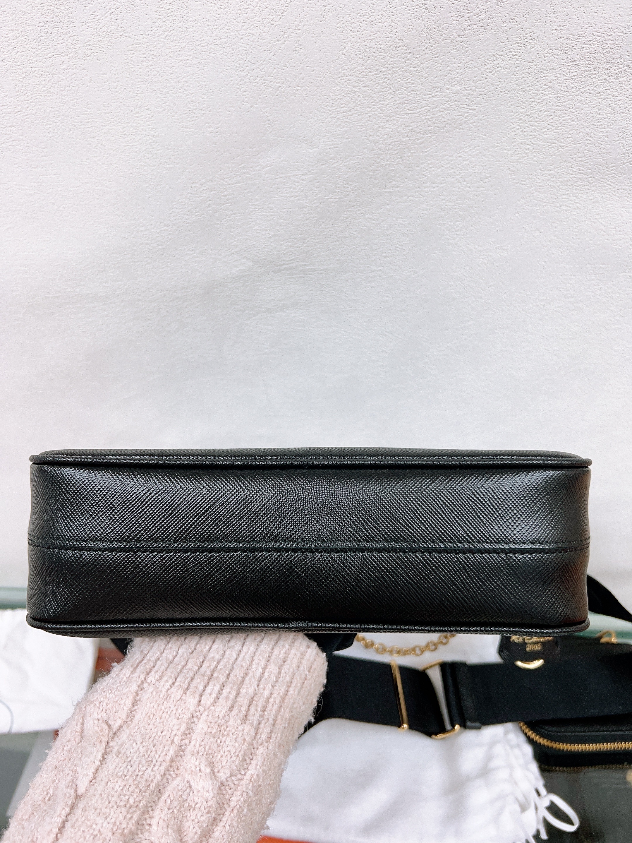 Prada 3-in-1 hobo 2005 re-edition (black saffiano leather)