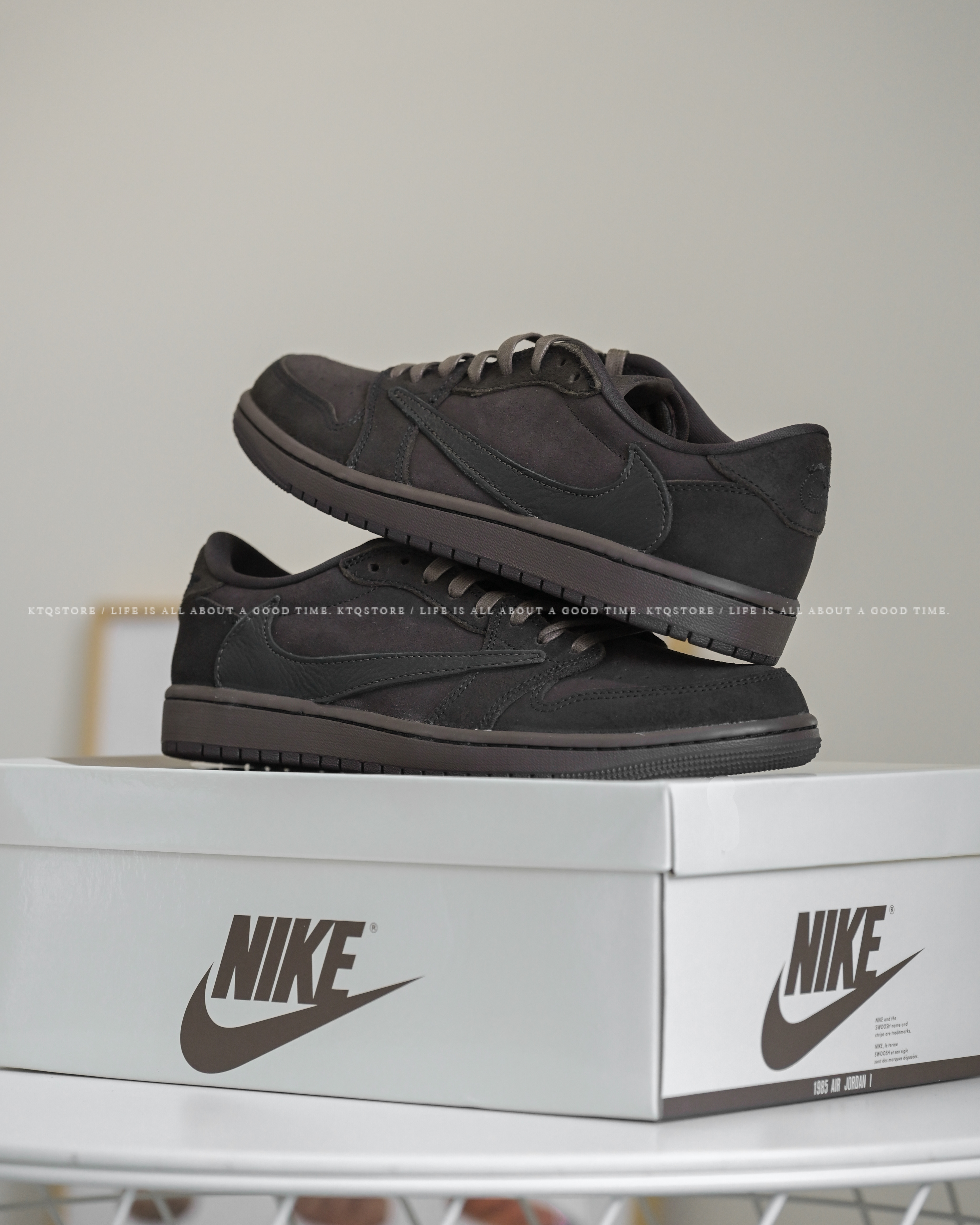KTQ STORE ‧ Air Jordan 1 x Travis Scott Velvet Brown 聯名款 倒勾 黑棕 DM7866-202