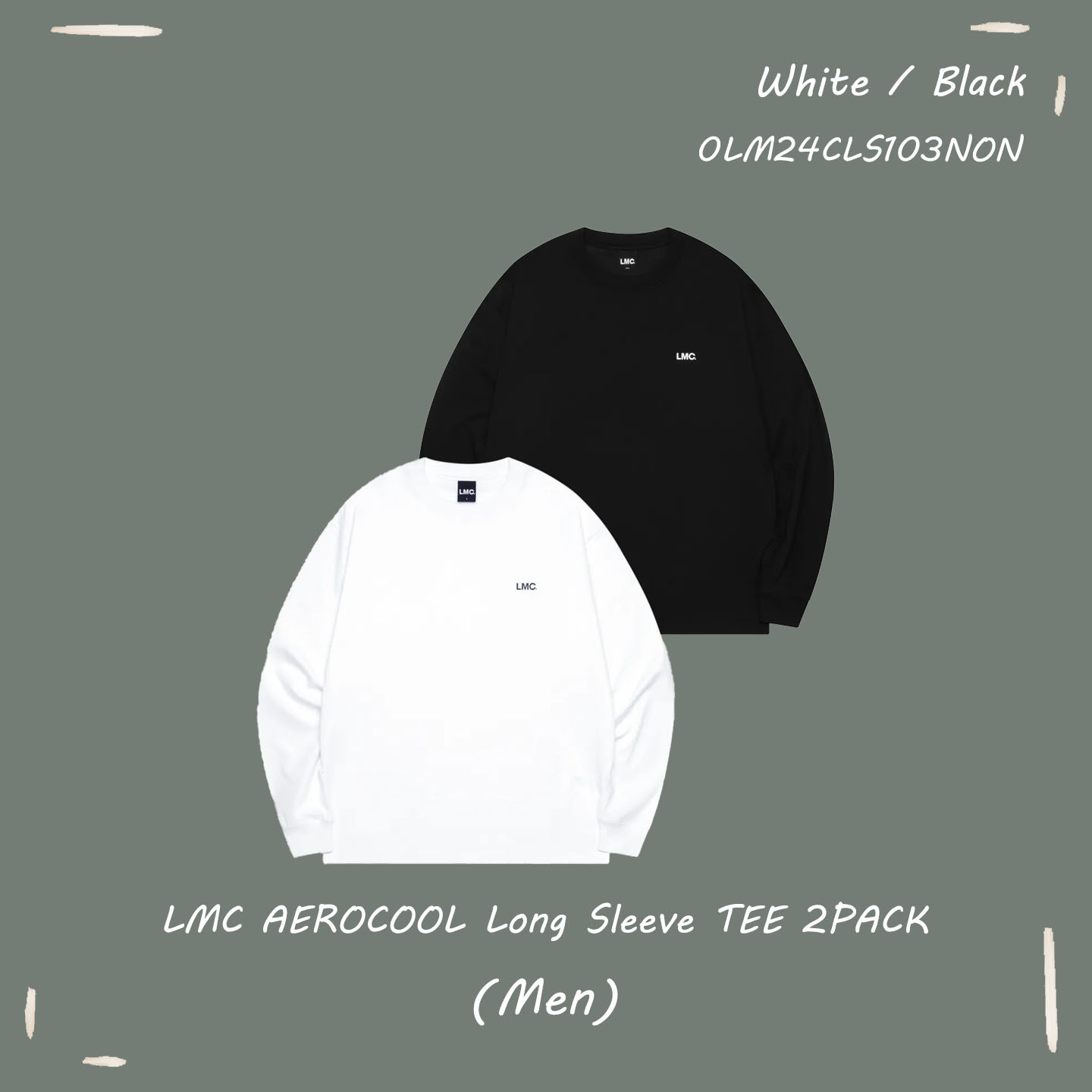 【OWN】LMC 長袖 薄款 涼感 快乾 兩件一組 組合包 不分男女 黑色 白色