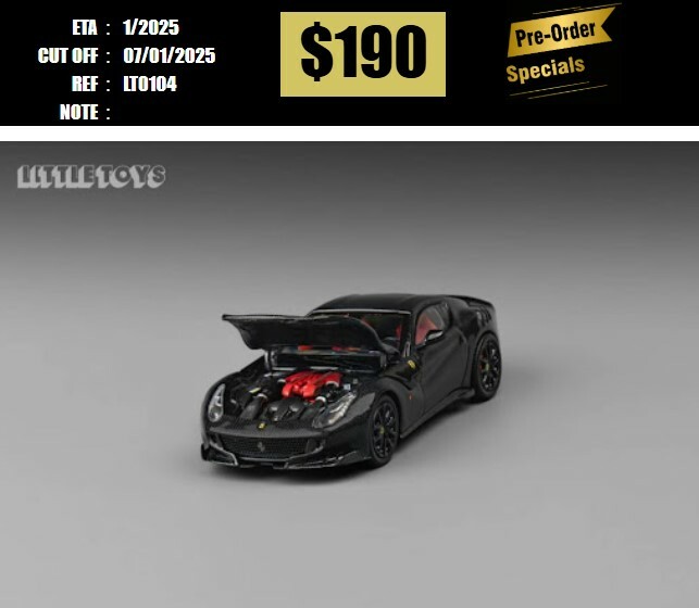 PO-$190 * LITTLE TOY * 1:64 FERRARI F12 TDF FULL CARBON [OD04/01]