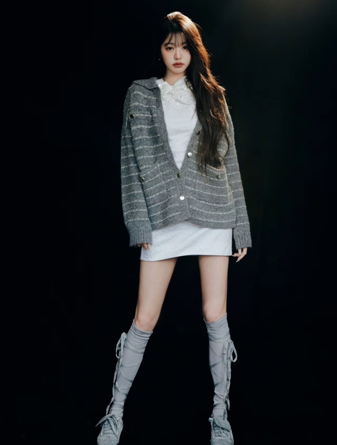 <快速出貨> 張員瑛同款✨ Killwinner 德訓鞋 蕾絲灰