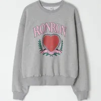 [S] RONRON HEART LAUREL SWEATSHIRTS,GREY, RR24CSW3733GR (SRR27)