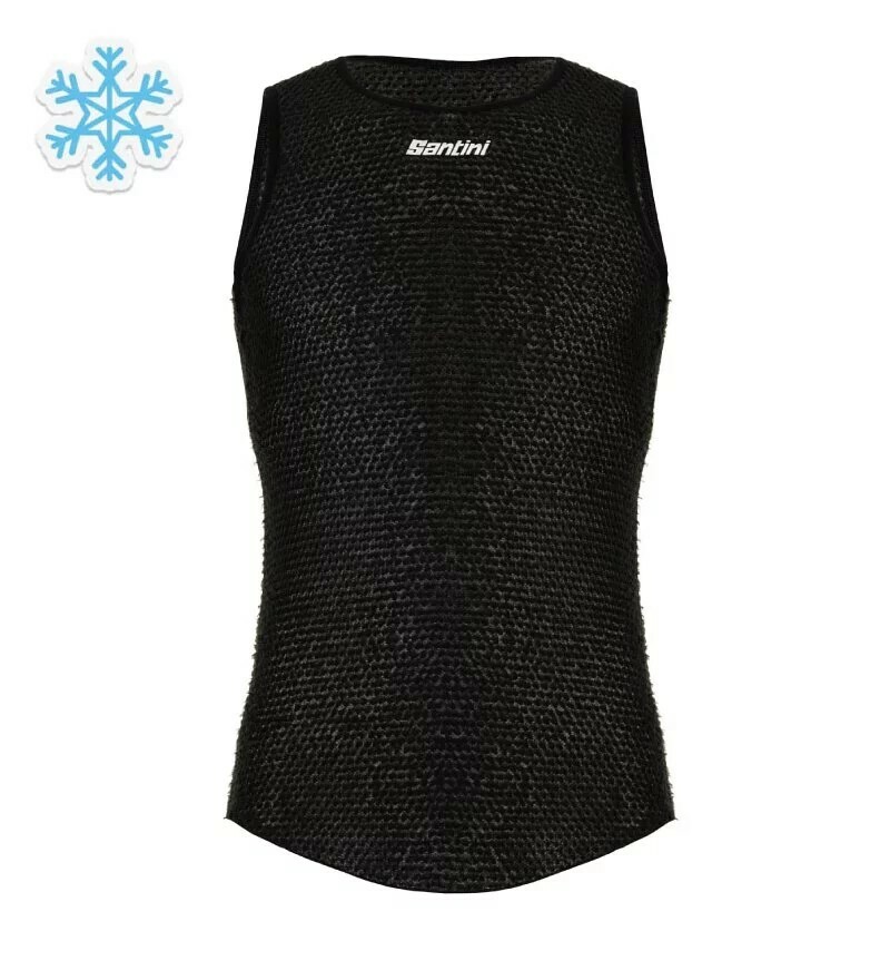 【Santini】阿爾發 保暖無袖內衣-黑