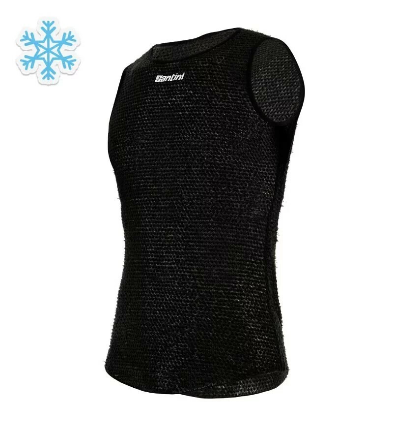 【Santini】阿爾發 保暖無袖內衣-黑