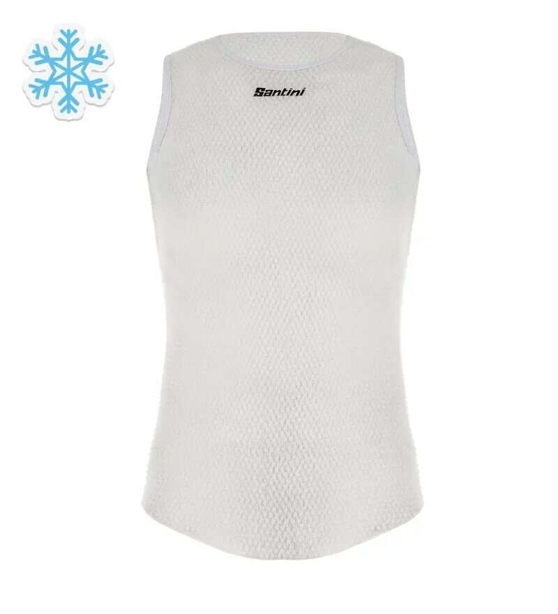 【Santini】阿爾發 保暖無袖內衣-白