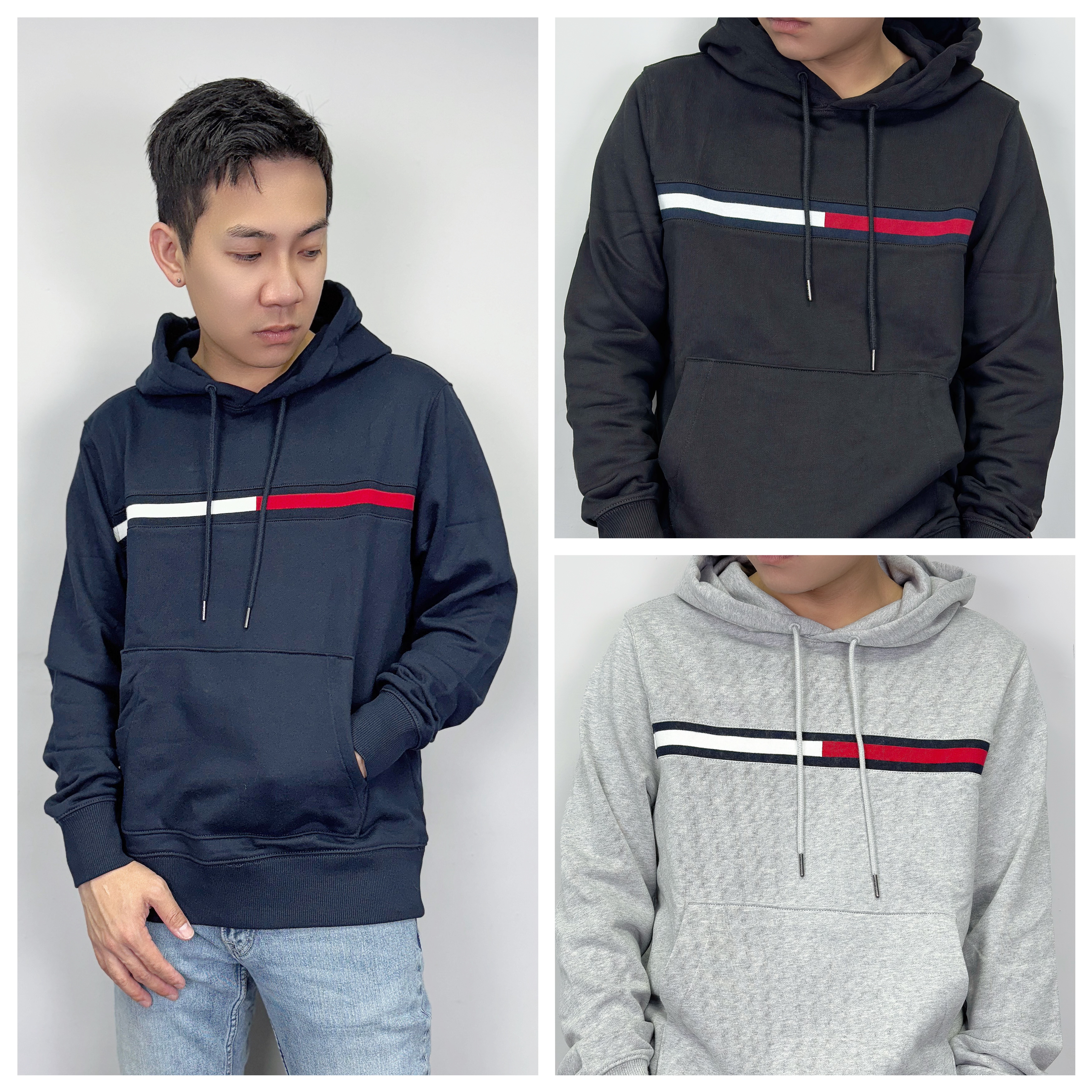 Tommy Hilfiger 經典H橫條  帽T