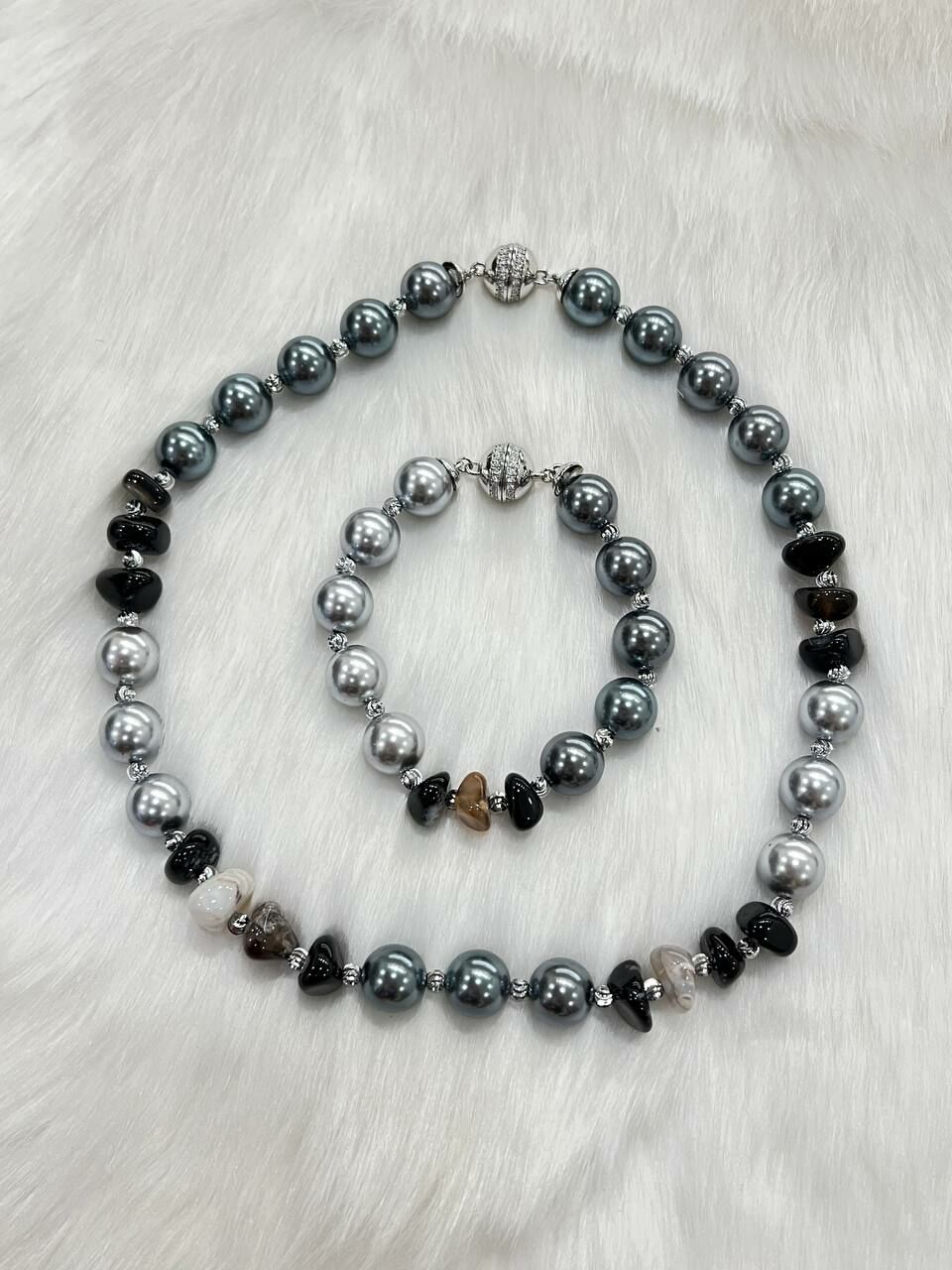 [S] GEMZ & CO NCJS SPAIN PEARLS JEWELLERY/SILVER & METALLIC, Z125 (Z125)
