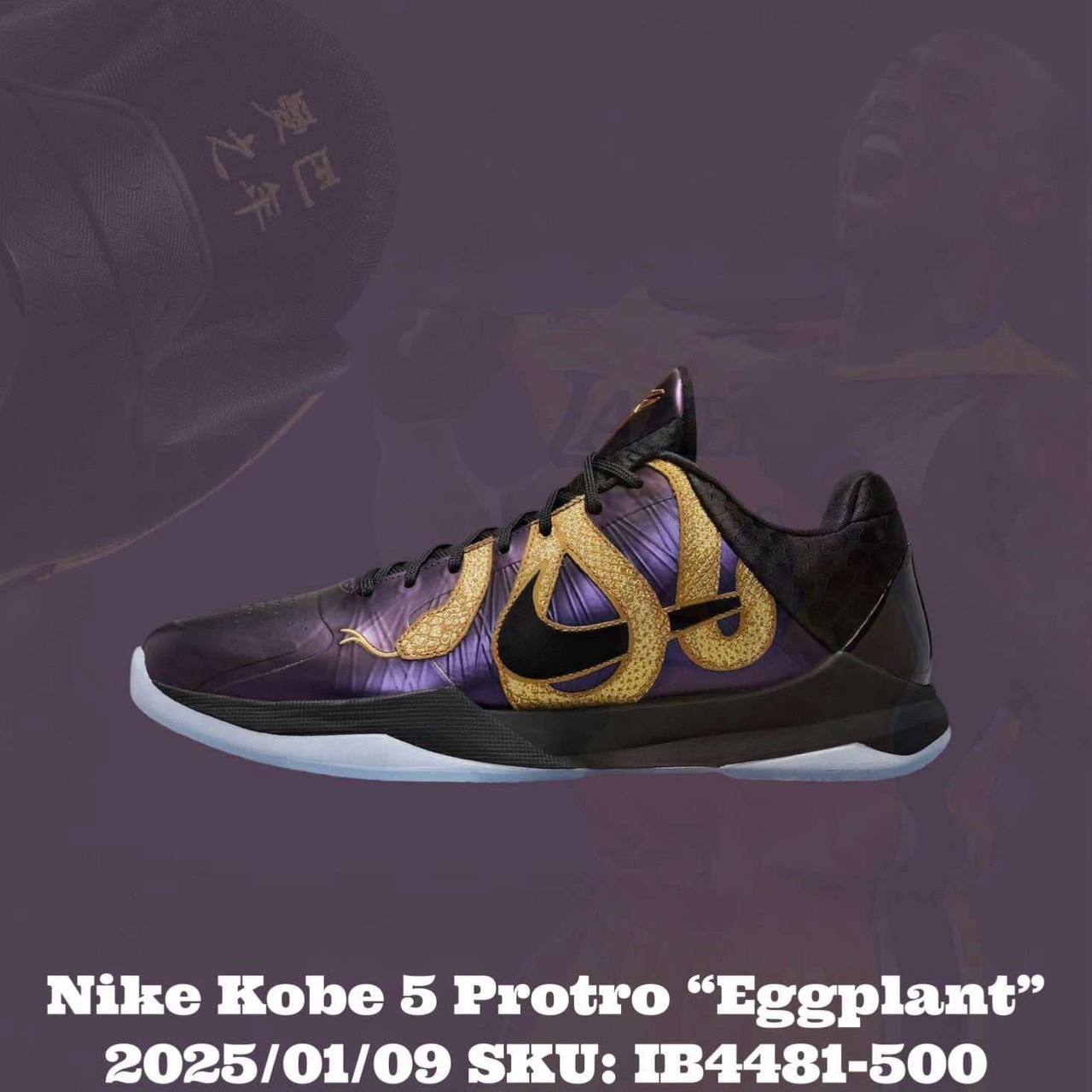 (蛇年限定) Nike Kobe 5 Protro Eggplant IB4481-500