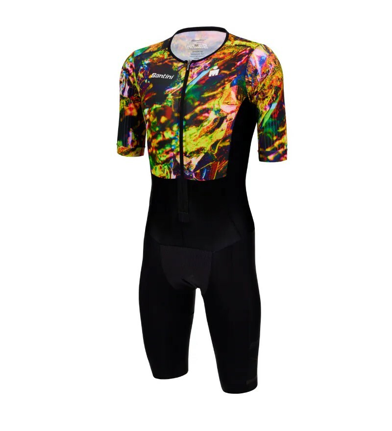 【Santini】毒蛇微風 短袖連身三鐵衣- 綠